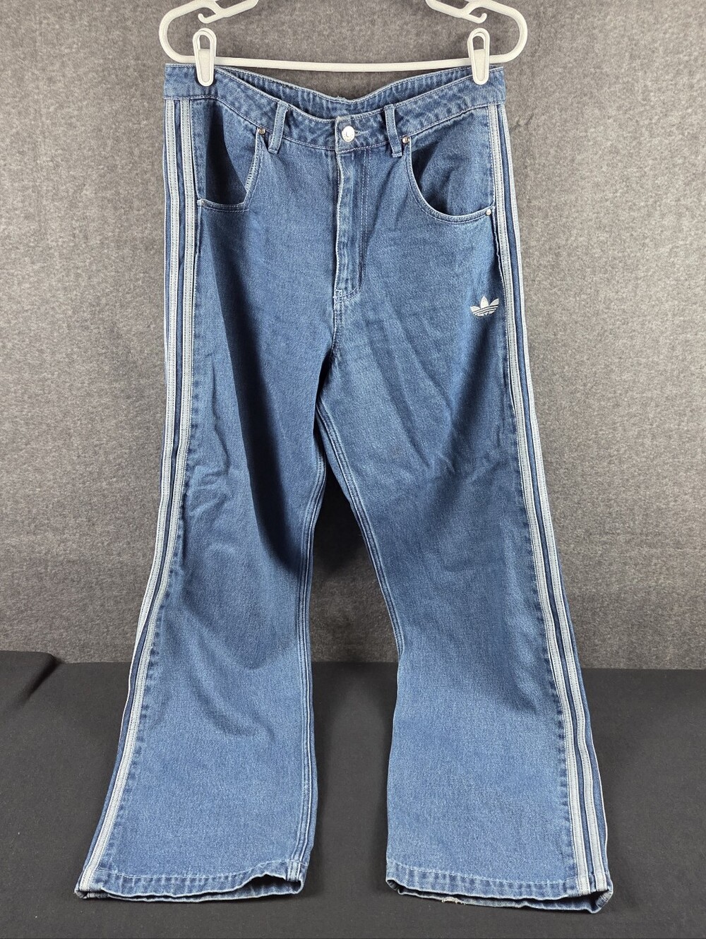 Adidas Adicolor Denim Firebird Pants Mens 33x33 Medium Wash Blue Retro